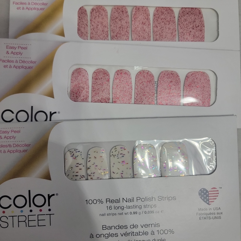 7 Sets of Retired Color Street Glitter Overlays - Picture 1 of 9